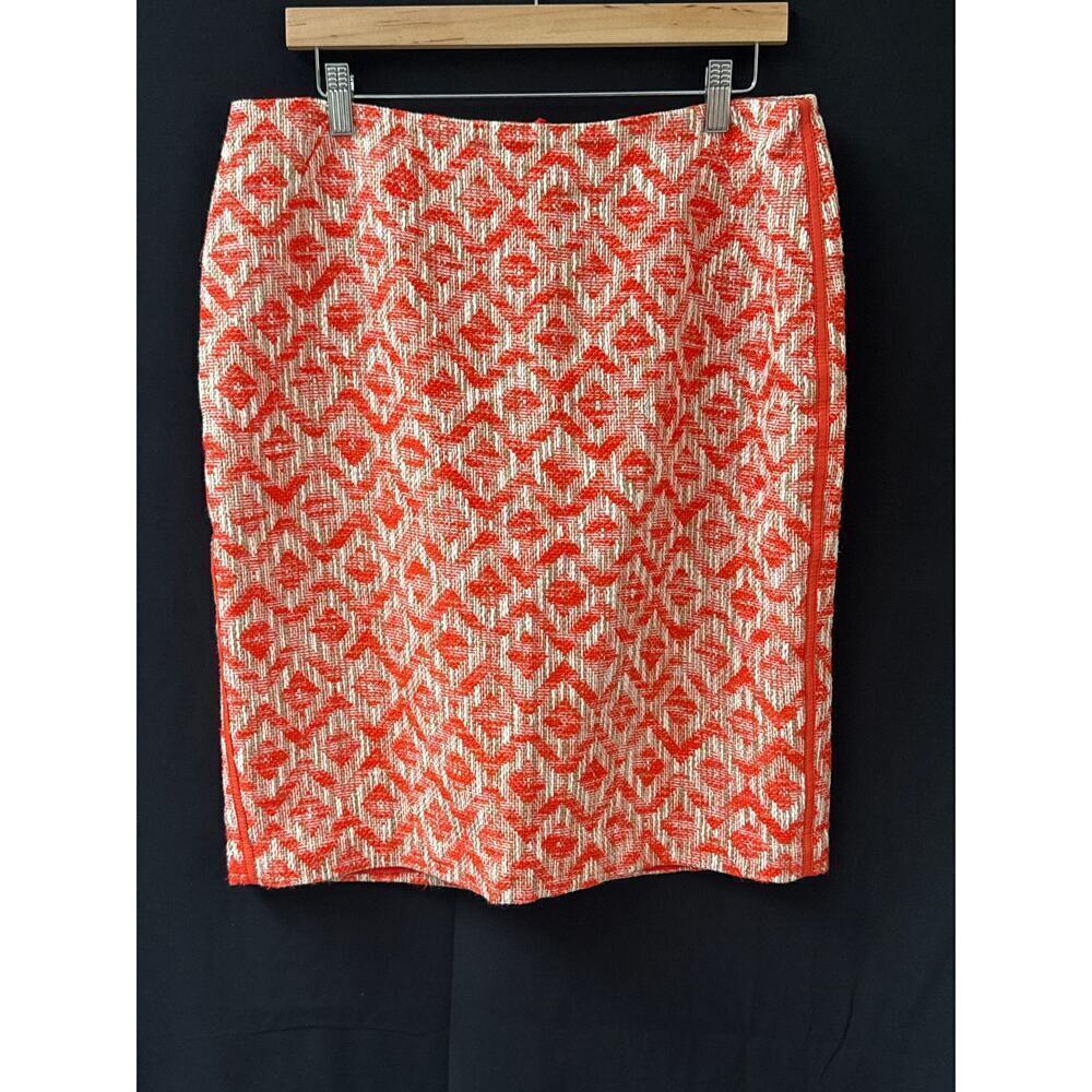 Women’s Lafayette Red patterned Pencil Skirt Sz 12